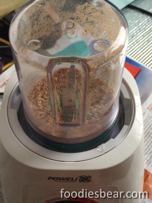 blending toasted rice