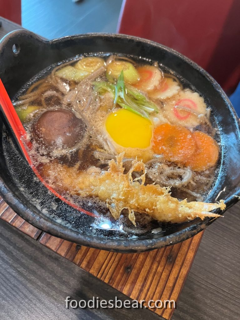 fugu soba noodle soup nabeyaki