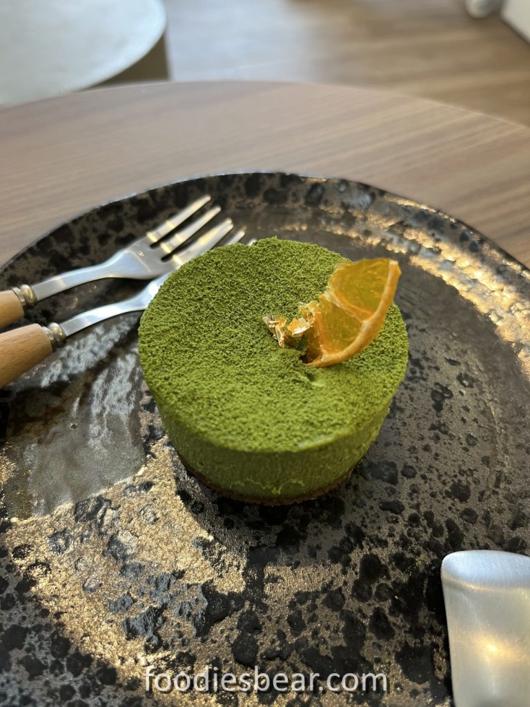 mini matcha yuzu cheesecake