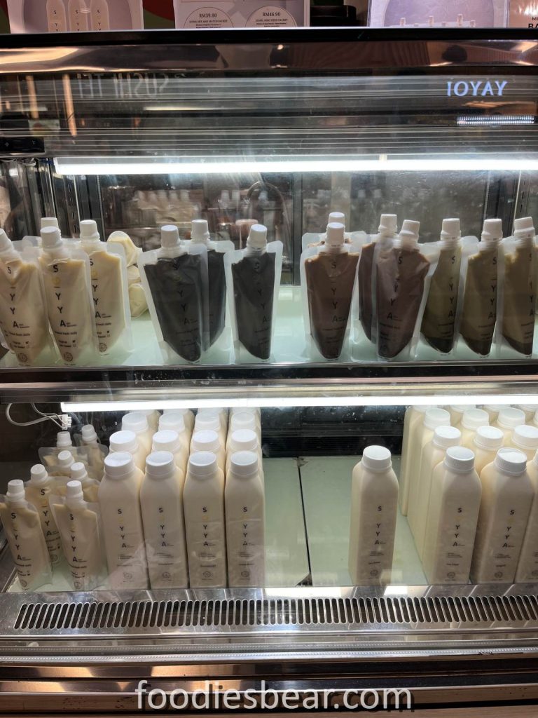 bottles of soya milk