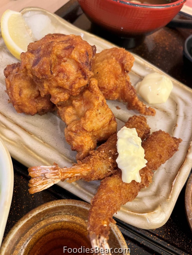 katsu chicken and prawn