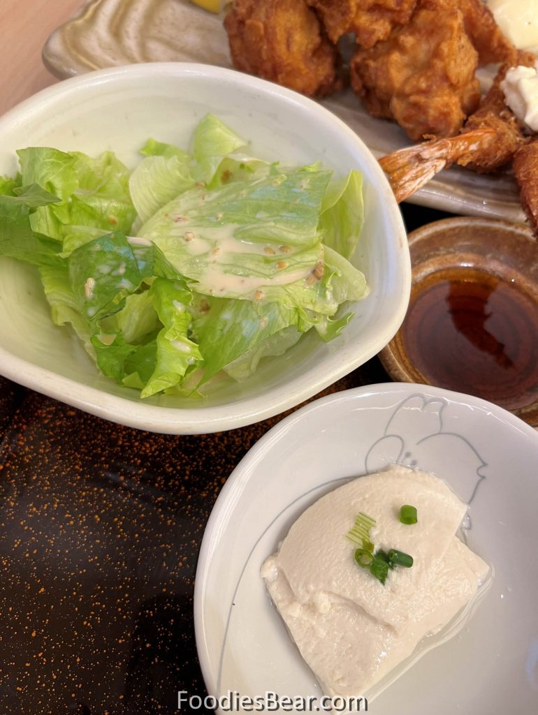 tofu and leaf salad