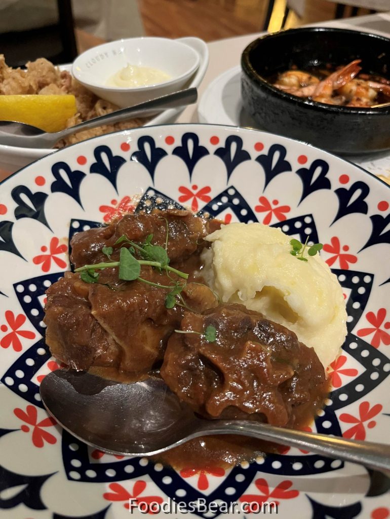 slow-braised oxtail stew with truffle mash