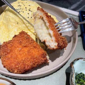 fried pork chop with cheese