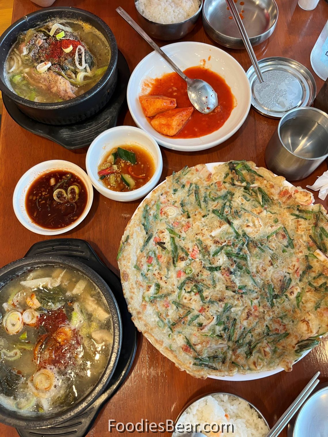 dinner at shin korean restaurant