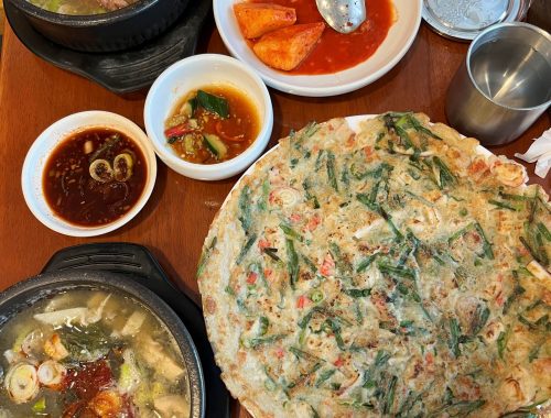 dinner at shin korean restaurant