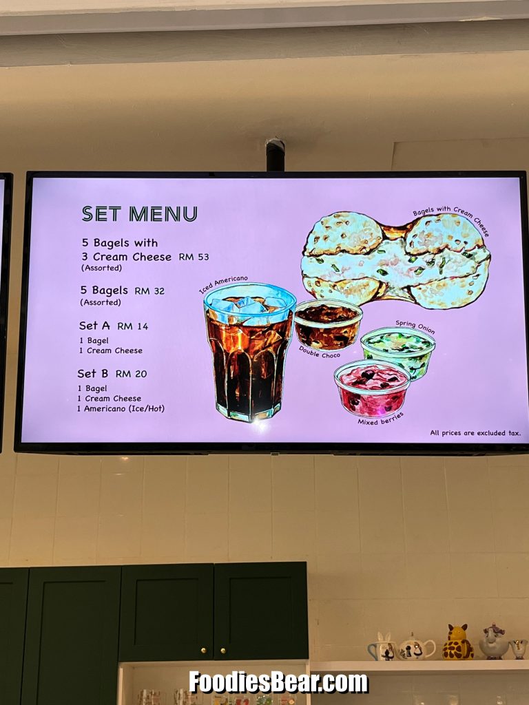 Park's bagels menu