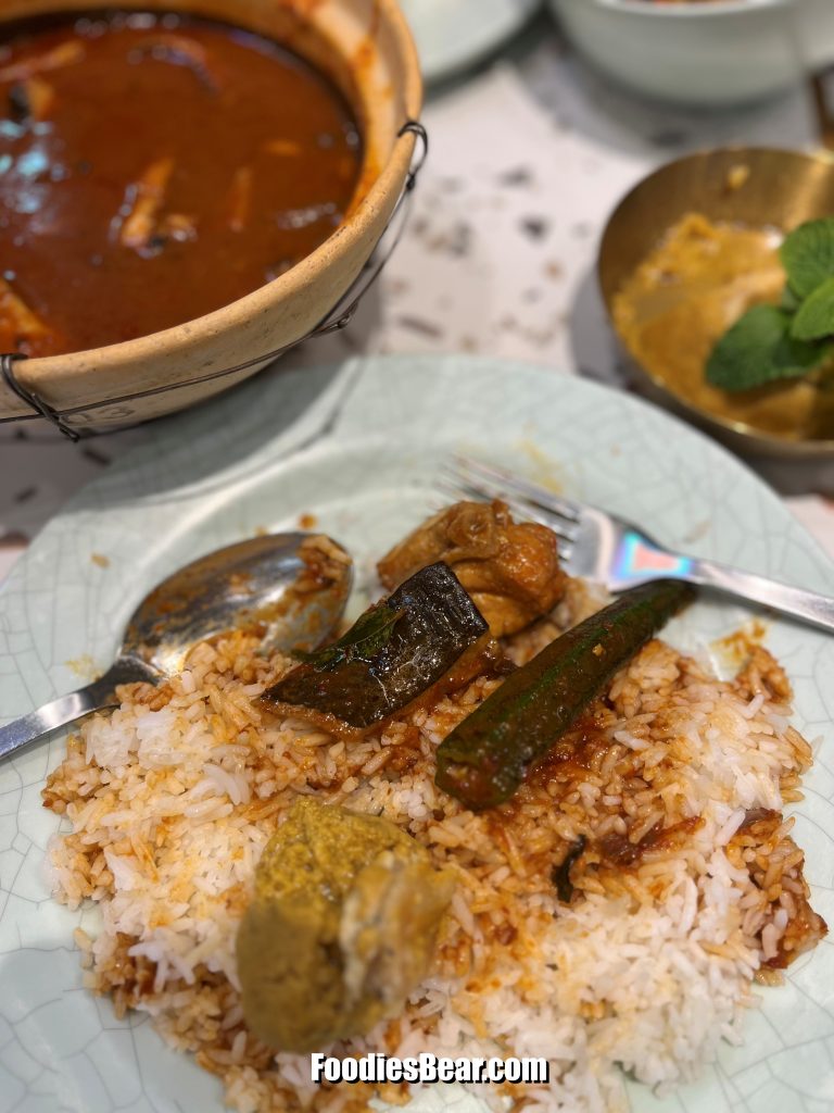 rice with assam pedas gravy