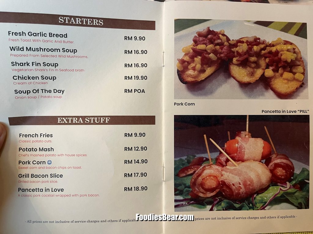 Habana Charbroil Steak House Taman Paramount menu