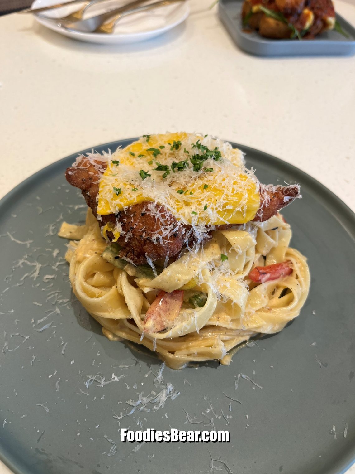 creamy chicken katsu pasta