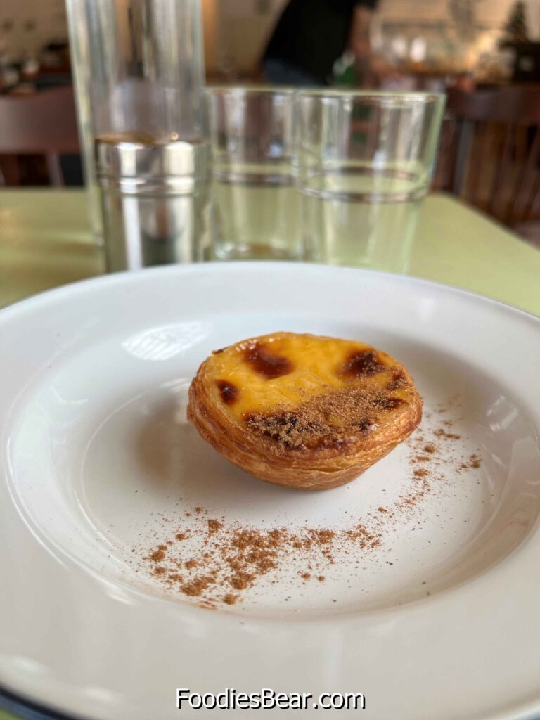 Bartolo Lisboa egg tart with sprinkled of cinnamon